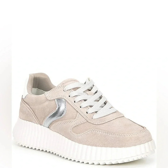 NIB Steve Madden Shereen Leather and Suede Platform Sneakers - Picture 1 of 7